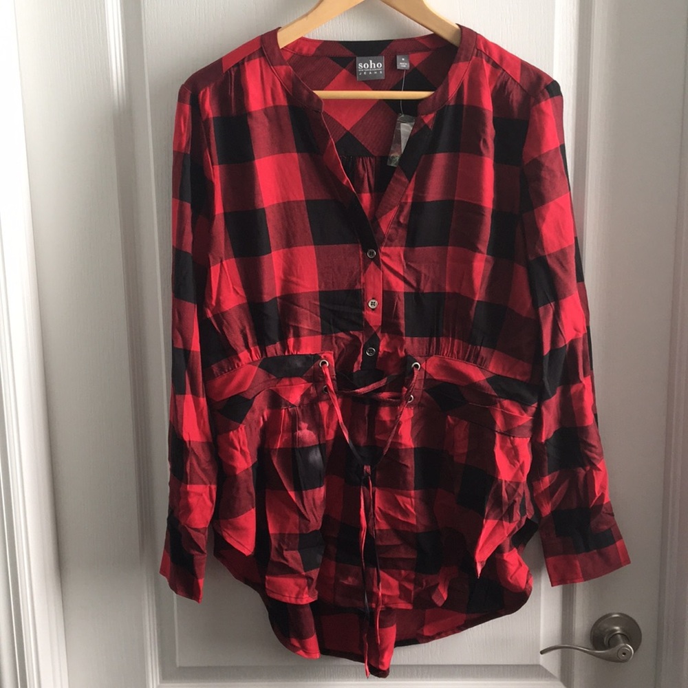 NWT Buffalo plaid top